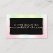 Eleganter Luxus Moderne holografische Iridescent Visitenkarte (Rückseite)