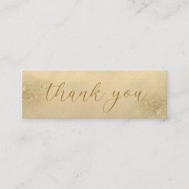 Eleganter Luxus Moderne Shimmery Golden Vielen Dan Mini Visitenkarte