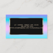 Eleganter Luxus Moderner Chic Holografie Visitenkarte (Rückseite)