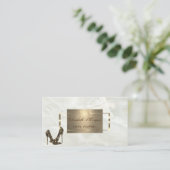 Eleganter Luxus, moderner Gold Rahmen, Marmor Visitenkarte (Stehend Vorderseite)