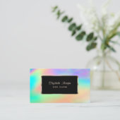 Eleganter Luxus Moderner Regenbogen farbenfroh hol Visitenkarte (Stehend Vorderseite)