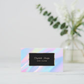 Eleganter Luxus Modernes, holografisches Abstrakte Visitenkarte (Stehend Vorderseite)