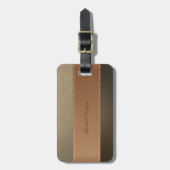 Eleganter Luxus, Retro, geheftet, Leathe Look Gepäckanhänger (Vorderseite vertikal)