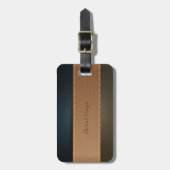 Eleganter Luxus, Retro, gestreift Gepäckanhänger (Vorderseite vertikal)