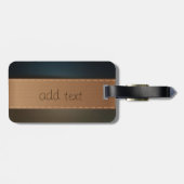 Eleganter Luxus, Retro, gestreift Gepäckanhänger (Rückseite horizontal)