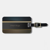 Eleganter Luxus, Retro, gestreift Gepäckanhänger (Vorderseite horizontal)