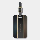 Eleganter Luxus, Retro, gestreift Gepäckanhänger (Vorderseite vertikal)