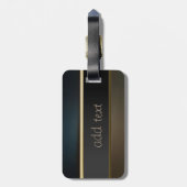 Eleganter Luxus, Retro, gestreift Gepäckanhänger (Rückseite vertikal)