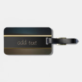 Eleganter Luxus, Retro, gestreift Gepäckanhänger (Rückseite horizontal)