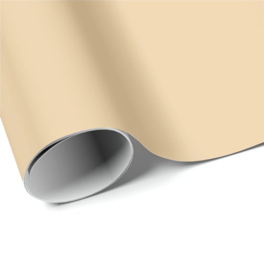 Eleganter Luxus-Sand-Dollar-Einheitsfarben-Vorlage Geschenkpapier (Rolleneckpunkt)