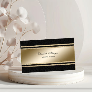 Eleganter Luxus, Schwarz, Falsche goldene Glitzers Visitenkarte