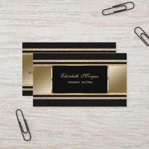 Eleganter Luxus, Schwarz, Falsche goldene Glitzers Visitenkarte