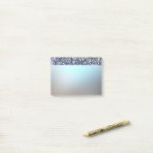 Eleganter Luxus Shiny Blue Glitzer Post-it Klebezettel (Auf Schreibtisch)