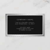 Eleganter Luxus Silbermetall Visitenkarte (Rückseite)