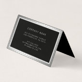 Eleganter Luxus Silbermetall Visitenkarten (Rückseite)