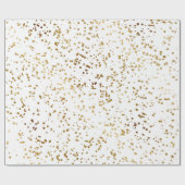 Eleganter Luxus Sparkling Gold Confetti Dots Image Geschenkpapier (Flach)