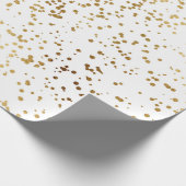 Eleganter Luxus Sparkling Gold Confetti Dots Image Geschenkpapier (Ecke)