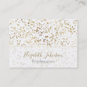 Eleganter Luxus Sparkling Gold Confetti Dots Image Visitenkarte (Vorderseite)