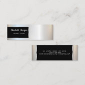 Eleganter Luxus Stilsilber, Rahmen Mini Visitenkarte (Vorne/Hinten)