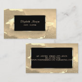 Eleganter Luxus Stilvoll, Abstrakt, Schwarz Visitenkarte (Vorne/Hinten)