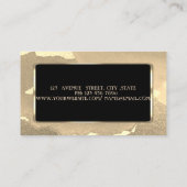 Eleganter Luxus Stilvoll, Abstrakt, Schwarz Visitenkarte (Rückseite)