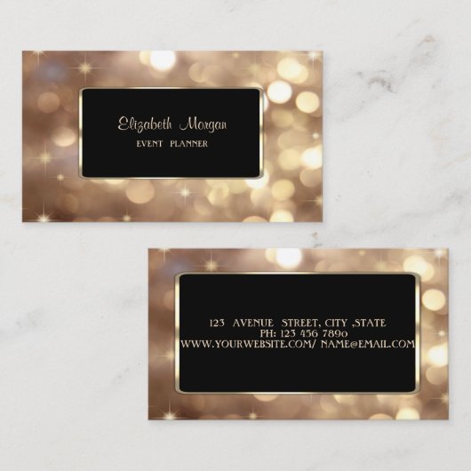 Eleganter Luxus Stilvoll, Beruflich, Bokeh Visitenkarte (Vorne/Hinten)