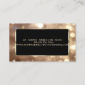 Eleganter Luxus Stilvoll, Beruflich, Bokeh Visitenkarte (Rückseite)