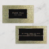 Eleganter Luxus Stilvoll, Beruflich, Glitterie Visitenkarte (Vorne/Hinten)