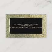 Eleganter Luxus Stilvoll, Beruflich, Glitterie Visitenkarte (Rückseite)