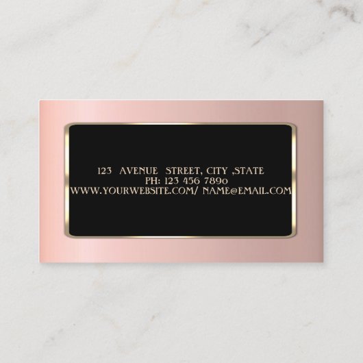 Eleganter Luxus Stilvoll Beruflich Visitenkarte (Rückseite)