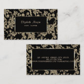 Eleganter Luxus Stilvoll, Gold Glitzer Wirbel, Rah Visitenkarte (Vorne/Hinten)