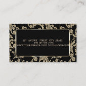 Eleganter Luxus Stilvoll, Gold Glitzer Wirbel, Rah Visitenkarte (Rückseite)