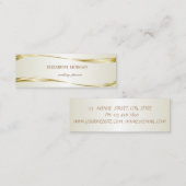 Eleganter Luxus Stilvoll, Gold Mini Visitenkarte (Vorne/Hinten)