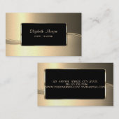 Eleganter Luxus Stilvoll, Gold, Rahmen Visitenkarte (Vorne/Hinten)