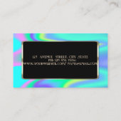 Eleganter Luxus Stilvoll,modern,holografisch,Tropf Visitenkarte (Rückseite)