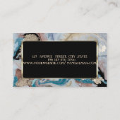 Eleganter Luxus Stilvoll,modern,Lotus Marmor Visitenkarte (Rückseite)