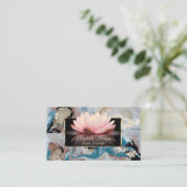 Eleganter Luxus Stilvoll,modern,Lotus Marmor Visitenkarte (Stehend Vorderseite)