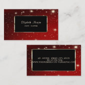 Eleganter Luxus Stilvoll, modern, schwarz Rahmen Visitenkarte (Vorne/Hinten)