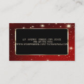 Eleganter Luxus Stilvoll, modern, schwarz Rahmen Visitenkarte (Rückseite)