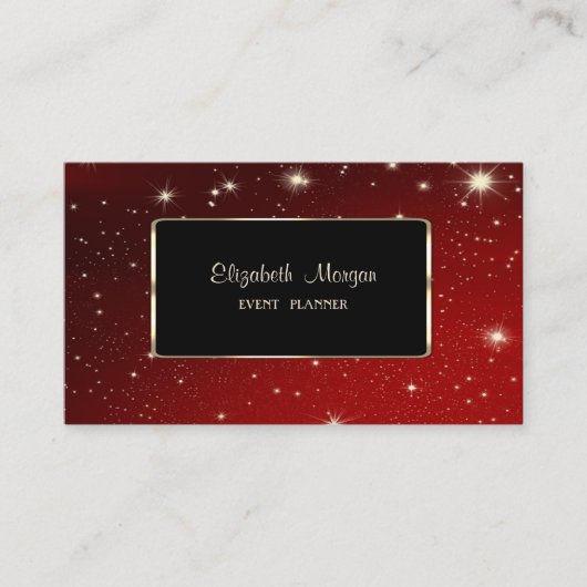 Eleganter Luxus Stilvoll, modern, schwarz Rahmen Visitenkarte (Vorderseite)