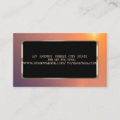 Eleganter Luxus Stilvoll,Modernes Ombre,Frame Visitenkarte (Rückseite)