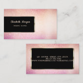 Eleganter Luxus Stilvoller Glitzer, Rahmen Visitenkarte (Vorne/Hinten)