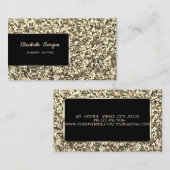 Eleganter Luxus Stilvoller Gold Glitzer Visitenkarte (Vorne/Hinten)