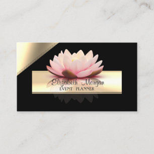 Eleganter Luxus Stylisch, Schwarz, Gold Rahmen, Lo Visitenkarte