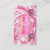 Eleganter Luxus Sweet Pink Marmor Elefant Visitenkarte (Vorderseite)