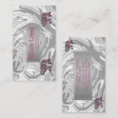 Eleganter Luxus Sweet Silver Marble Elefant Visitenkarte (Vorne/Hinten)