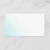 Eleganter Luxus türkisfarbenes aquamarines Gold be Visitenkarte (Rückseite)