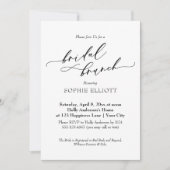Eleganter Luxus Typografie Bridal Brunch Einfach Einladung (Vorderseite)