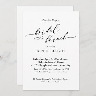 Eleganter Luxus Typografie Bridal Brunch Einfach Einladung