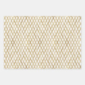 Eleganter Luxus Vintag Dunkel Aquamariner Goldbela Geschenkpapier Set (Vorderseite 3)